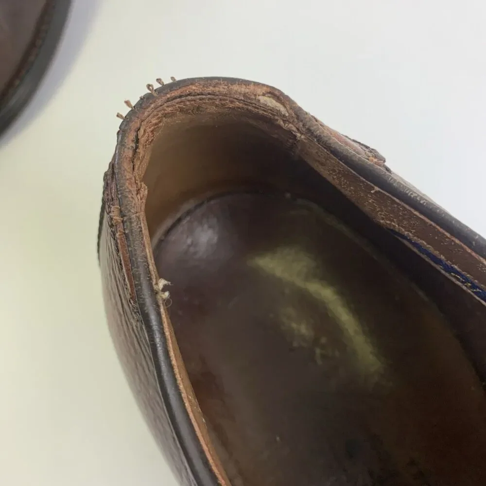 Allen Edmonds Ostendo Leather Wingtip Oxfords Brown Vibram Brogue Men Size 9.5 D